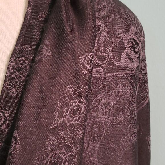 Charcoal gray large scarf, shawl. So soft. - Picture 2 of 8